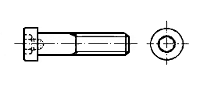 Zylinderschraube Innensechskant mit niedrigen Kopf DIN 6912